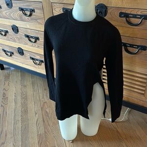 AYR twisted seam black merino wool sweater size xs